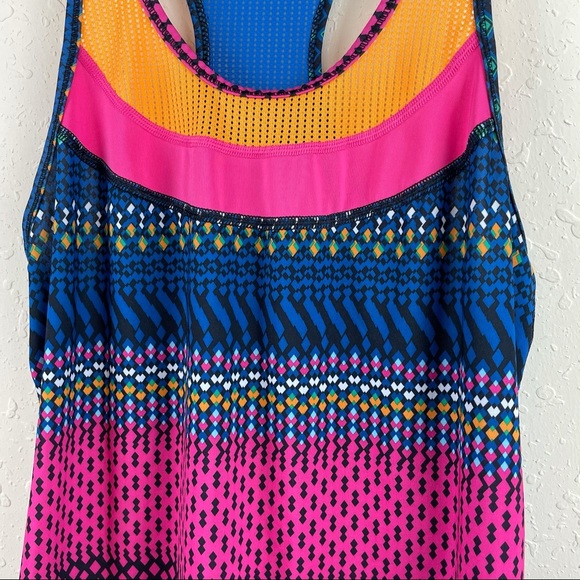 FILA Colorful Razerback Tank Top Geometric XS - Picture 3 of 6
